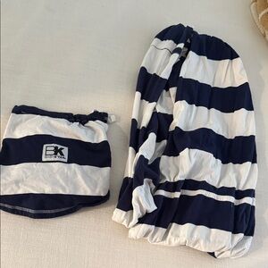 Besttan Navy and White Striped Kids Bag Set